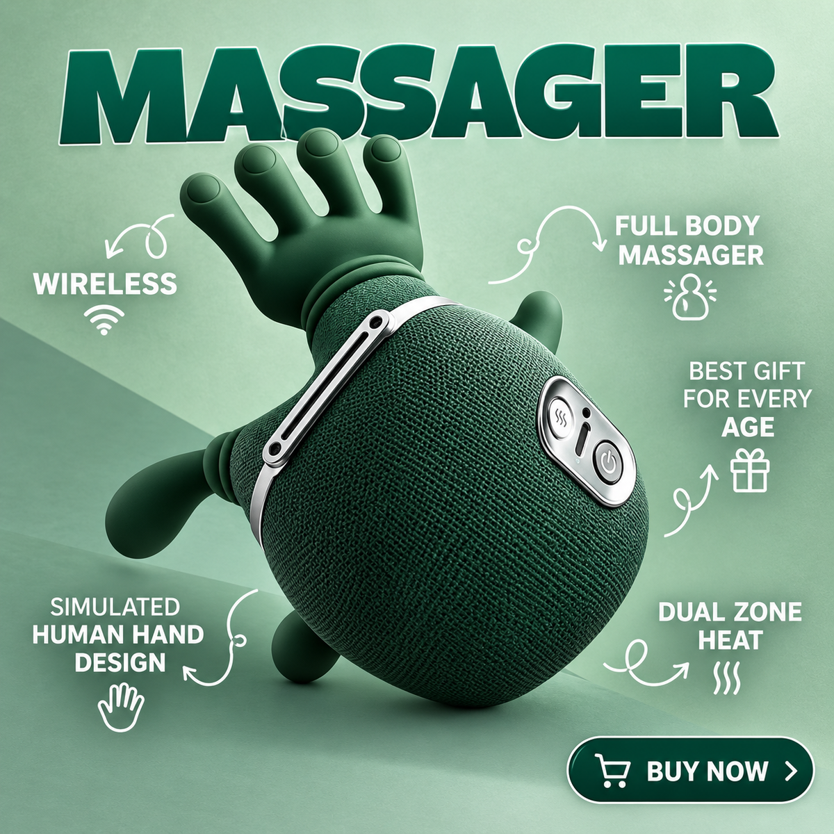 4D Neck and Shoulder Massager, Massage for Relaxation, Heating Neck