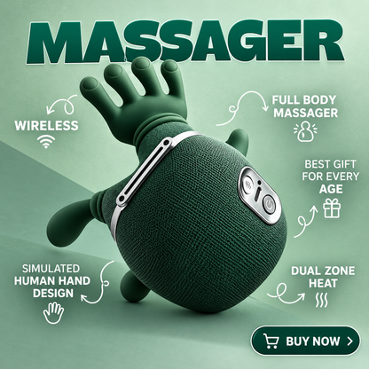 4D Neck and Shoulder Massager, Massage for Relaxation, Heating Neck